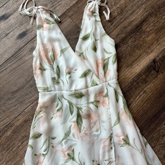 Lulus Romantic Possibilities White Floral Print Maxi Dress Women's Size S - Picture 5 of 7